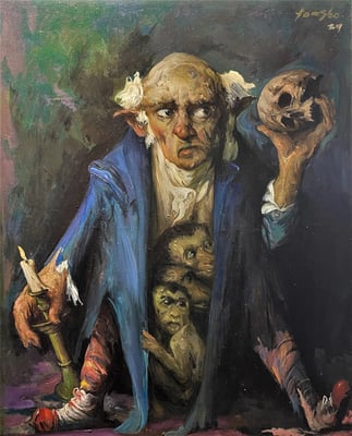 Der Letzte macht das Licht aus // The last one turns off the light // 最后一个关灯, 2023, 100 x 80 cm