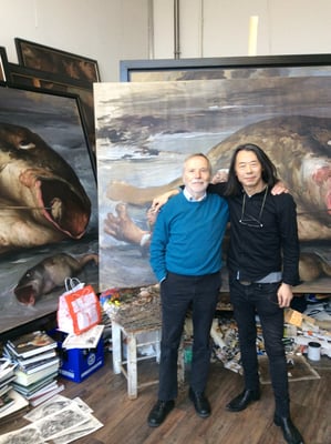 Mit Galerist Klaus Kiefer, 2015