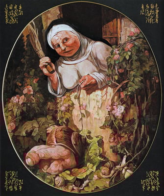 Schneckenjagd // Snail hunting // 追打蜗牛, 2002, 180 x 150 cm