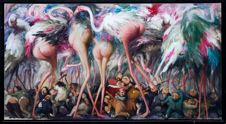 Kein Auge für die Schönheit II // No eyes for the beauty II // 无视美感 (之二), 2015, 150 x 280 cm