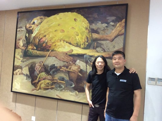 Yongbo Zhao's painting "He simply can't be buried I" in the Imperial Edict Museum, Xuzhou (Photo: Klaus Kiefer)