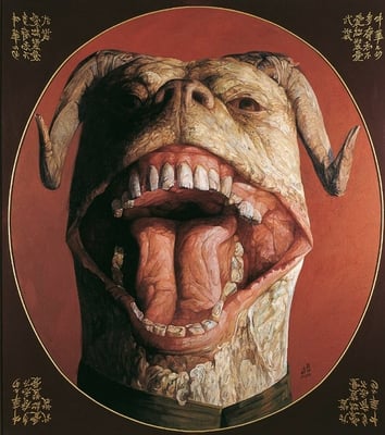 Revolutionäre Familie - Porträts I: Ich // Revolutionary family - Potraits I: Myself // 革命家庭组画--我, 1996, 180 x 160 cm