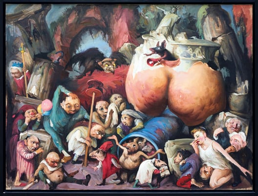 Sie sind wieder da (Die Regie gerät außer Kontrolle III)  // They are back again (The direction is getting out of hand III) // 他们又来了, 2017, 180 x 240 cm 