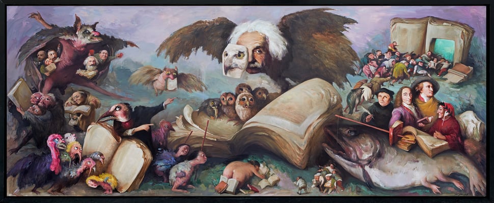 Am Anfang war das Wort // In the beginning was the word // 最初的语言, 2017, 160 x 400 cm