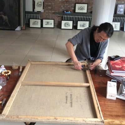 Unpacking the paintings
