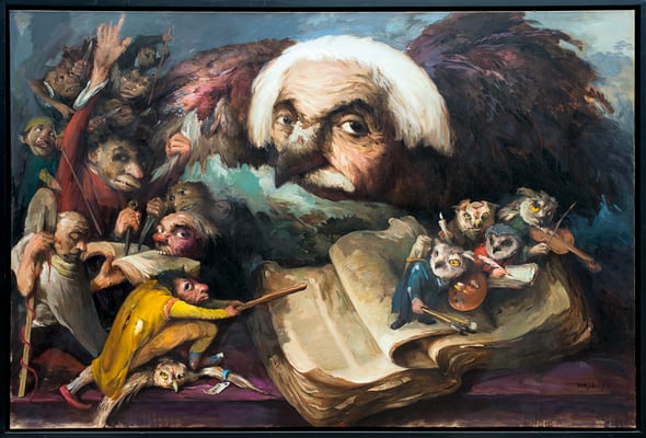 Die Feinde der Weisheit II // The enemies of wisdom II // 文明最大的敌人是愚蠢 (之二], 2017, 160 x 240 cm