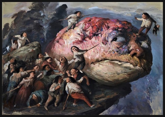 Bis hierher und nicht weiter! // So far and no further! // 到此为止!, 2013, 180 x 240 cm 