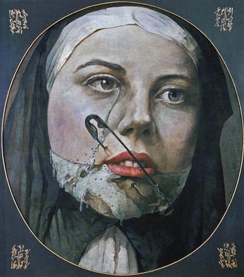 Das Schweigen // The silence // 闭嘴, 2000, 180 x 160 cm