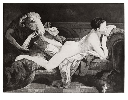 Ruhendes Mädchen // Reclining girl // 安静的女孩儿, 2006, 29,5 x 39,5 cm 