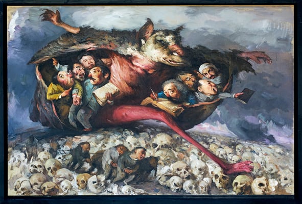 Unter den Flügeln des Glaubens // Under the wings of faith // 在信仰的翅膀下, 2016, 160 x 240 cm