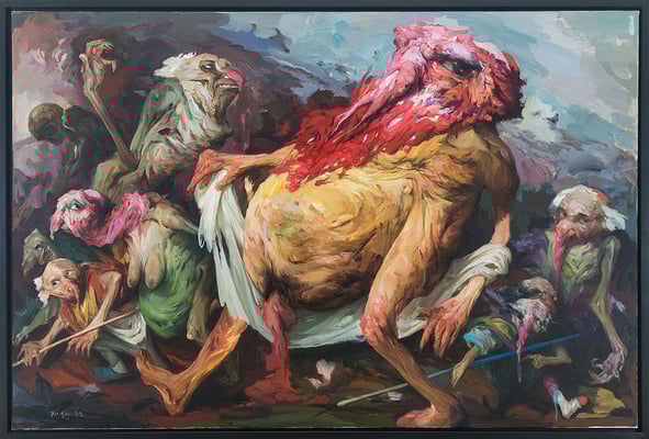 Die Dämonen sind zurück // The demons are back // 恶魔们回来了, 2022, 160 x 240 cm