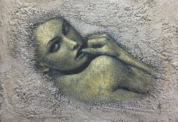 繭  /  2003  /  158x227mm  /  Oil on canvas　