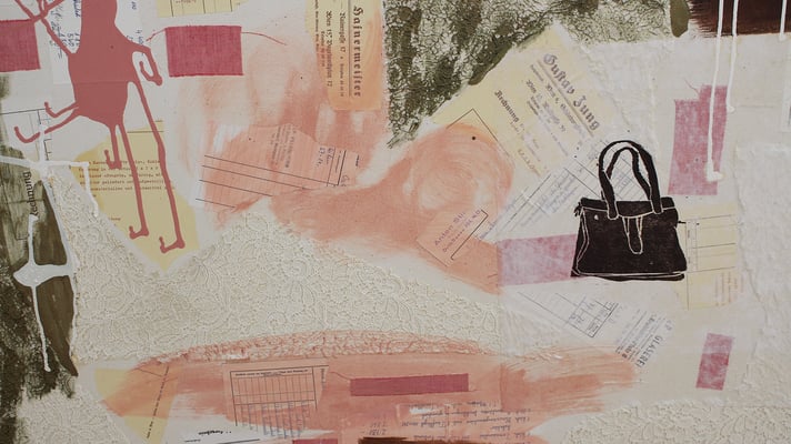 Ausstellung "Menschenufer" Foyer/Gang: "Fräulein" Detail