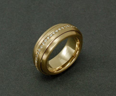 Rollring mit Brillanten