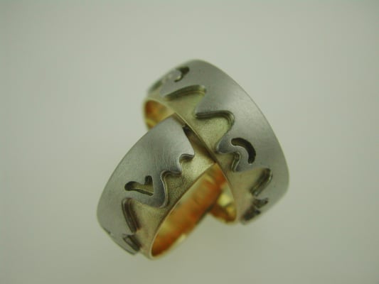 Zweifarbige Wellenringe