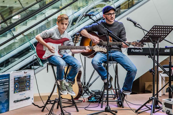 Music Secrets Schüler Live bei der Messe Nürnberg 2016 Gitarren Duo 1