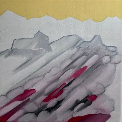 STEINFLUT, Öl auf Leinwand, 20 x 20 cm, 2017