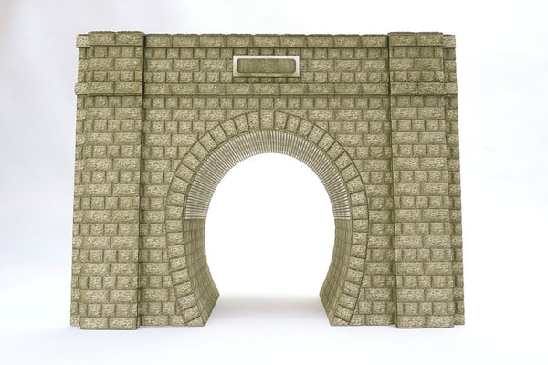 厚紙を彫刻してディテールを再現。壁柱や扁額、内壁は別パーツです。