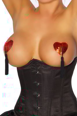 Nippelpatches Herz rot