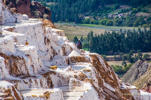 Salzmine von Maras in den Anden, Peru