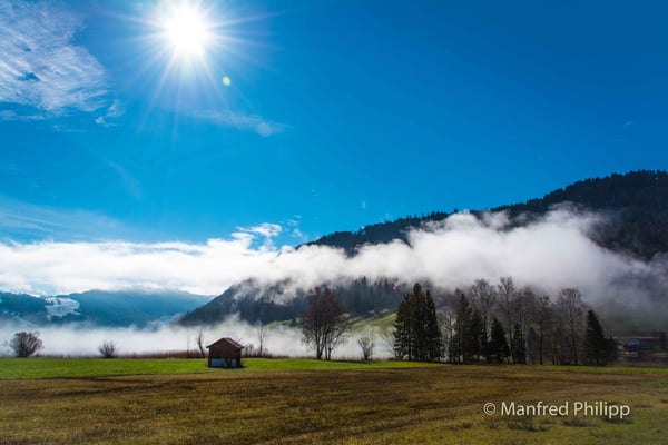 Nebel über dem Ägerisee