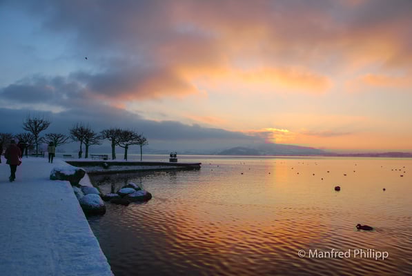Winterabend am Zugersee