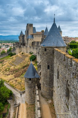 Stadtmauer von Carcasonne, Frankreich