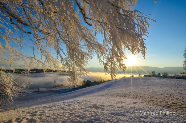 Winterlandschaft auf dem Hirzel