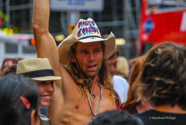 Naked Cowboy auf dem Times Square, USA