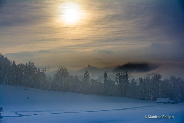 Winternachmittag in den Hügeln um Menzingen