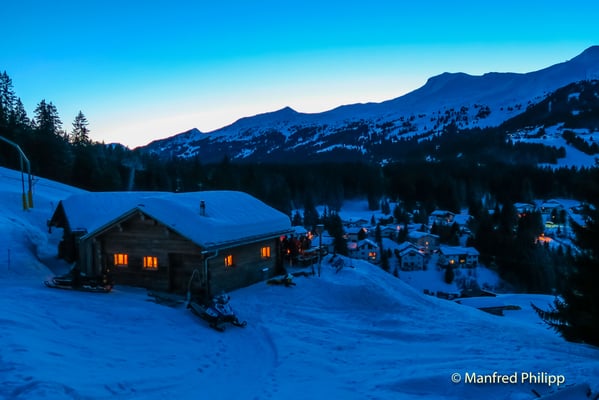 Wannerbar in Parpan am Abend