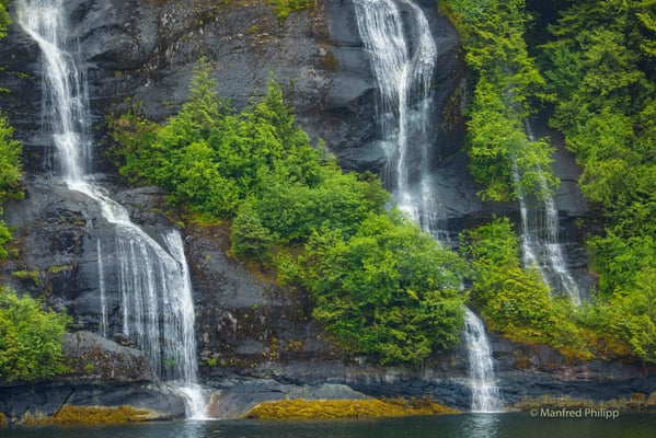 Wasserfälle im Misty Fjord