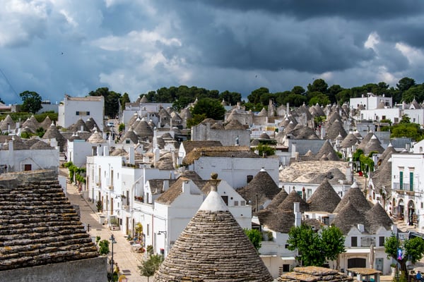 Aussicht über die Trulli in Alberobello