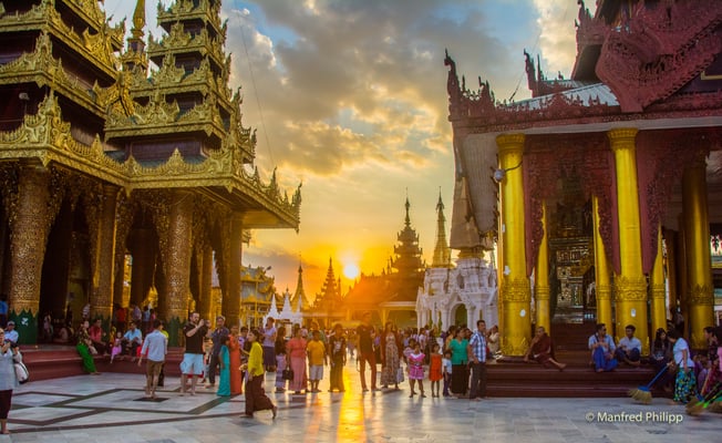 Shwedagon-Pagoda in Rangun, Myanmar