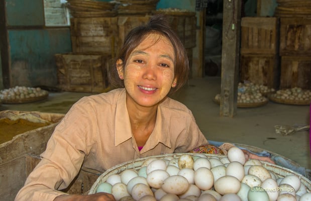 Bäuerin in Bagan, Myanmar
