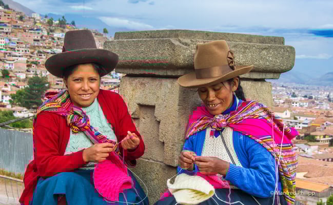 Strassenhändlerinnen in Cusco, Peru