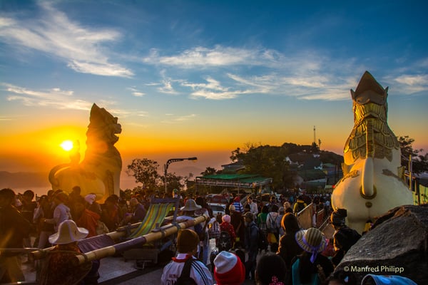 Buddhistische Pilgerstätte Kyaik Htee Yoe Pagoda, Myanmar
