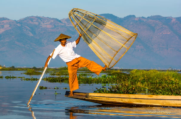 Fischer auf dem Inle-See, Myanmar