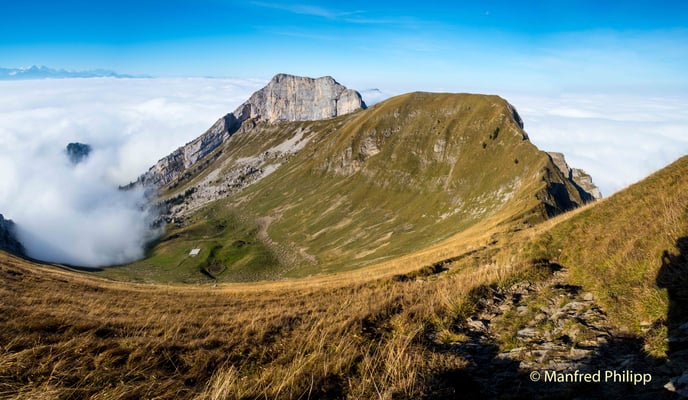 Auf dem Pilatus über dem Nebelmeer