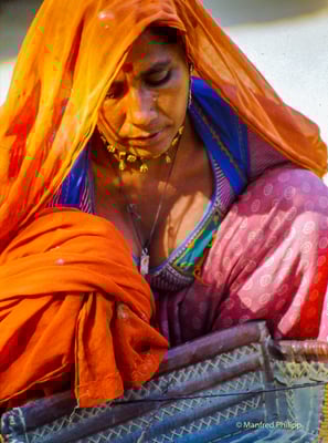 Bäuerin in Jodhpur, Indien