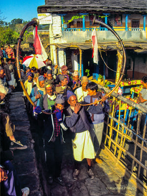 Hochzeitsumzug in Pokhara, Nepal
