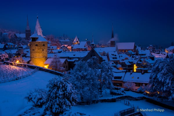 Winterliche Altstadt von Zug