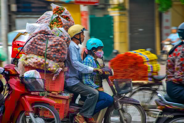 Strassenszene in Hanoi, Vietnam