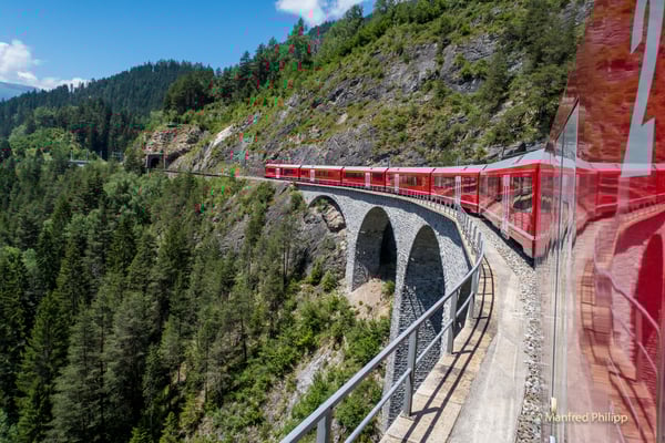 Rhätische Bahn in Graubünden, Schweiz