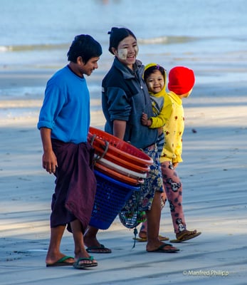 Fischerfamilie in Myanmar
