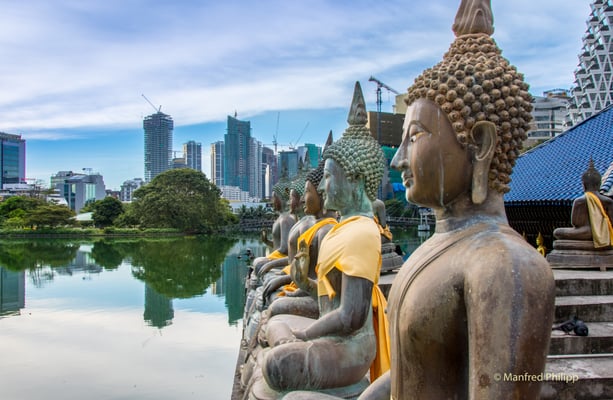 Buddha Statuen in Colombo, Sri Lanka
