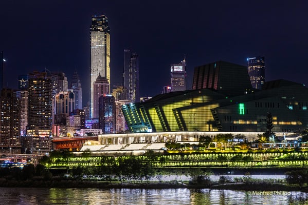 Oper von Chongquing bei Nacht