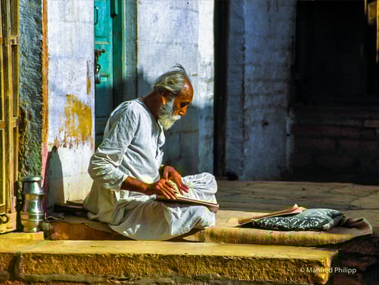 Schreiber in Jaisalmer, Indien