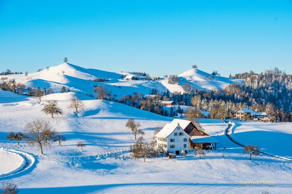 Moränenlandschaft zwischen Hirzel und Menzingen