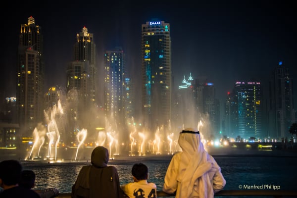Nächtliche Silhouette in Dubai